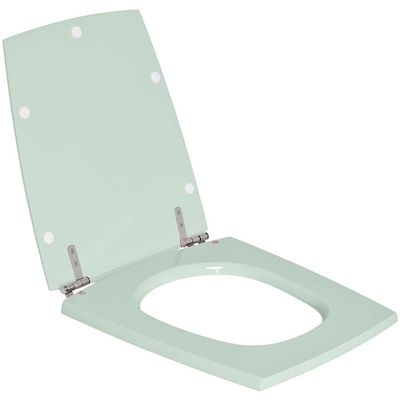 Assento Sanitário Poliester Nuage Verde Agua Para Vaso Incepa