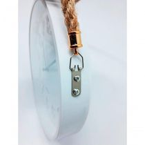 Relógio De Parede Redondo White Quartz Com Corda De Sisal