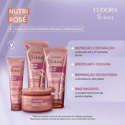 Kit Eudora Siage Promopack Nutri Rose 3 Produtos - Shampoo + Condicionador + Leave-in