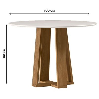 Mesa De Jantar 100x100 Cm Isabela Com Vidro Ype Off White – New Ceval