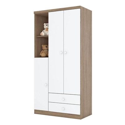 Quarto De Bebê Pique-esconde Com Berço Bala De Menta Rústico Branco - Henn