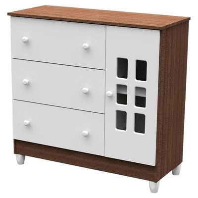 Quarto De Bebê Mariah 3p Com Berço Mirelle Branco Acetinado Amadeirado Com Colchão - Carolina