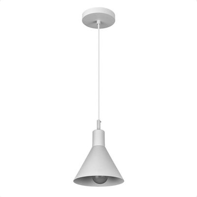 Lustre Pendente Blumenau Toni Minimalista E27 Bivolt Branco