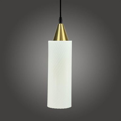 Lustre Pendente Taschibra Anne 20cm Leitoso E27 Bivolt Ouro