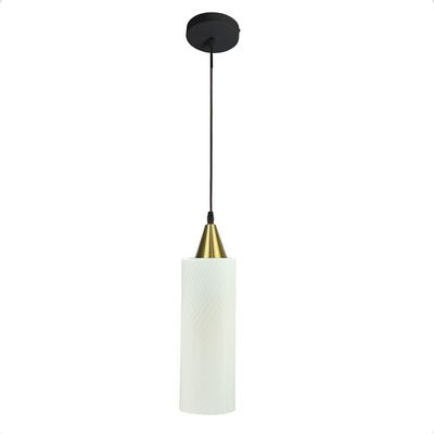 Lustre Pendente Taschibra Anne 20cm Leitoso E27 Bivolt Ouro