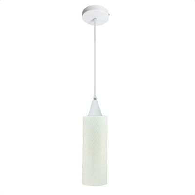 Lustre Pendente Taschibra Anne 20cm Leitoso E27 Bivolt Branco