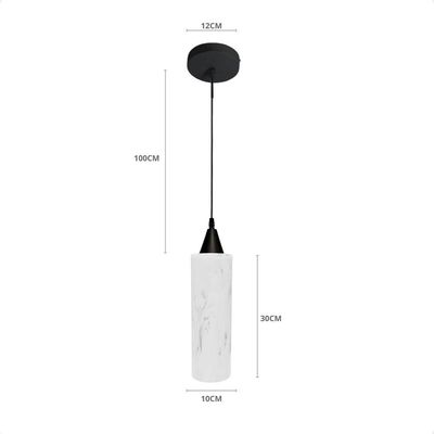 Lustre Pendente Taschibra Anne Murano Leitoso âmbar E27 Bivolt Prata