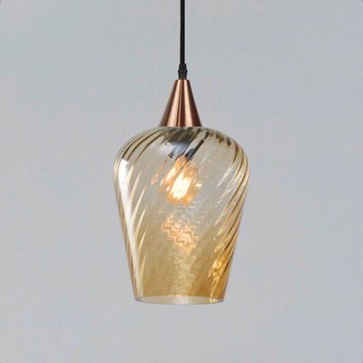 Lustre Pendente Taschibra Monalisa G Rigato âmbar E27 Bivolt Cobre