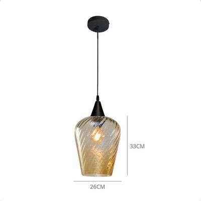 Lustre Pendente Taschibra Monalisa G Rigato âmbar E27 Bivolt Cobre