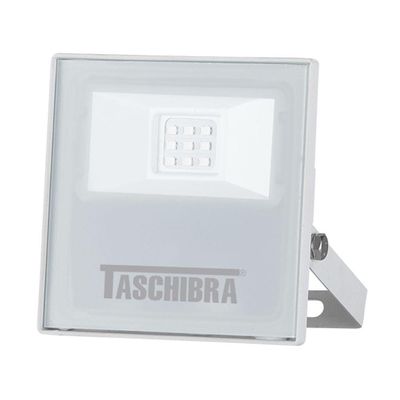 Kit 12 Refletor Holofote Taschibra Led Tr Slim 20w Verde Prova Da água Ip65 Branco Bivolt
