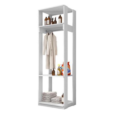 Guarda Roupa Modulado Ambiente Titan Com Prateleiras Branco - Móveis Leão