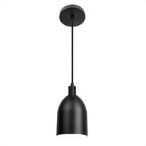 Lustre Pendente Blumenau Mila Minimalista E27 Bivolt Preto