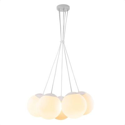 Lustre Pendente Blumenau Globb 5xe27 Bivolt Leitosa