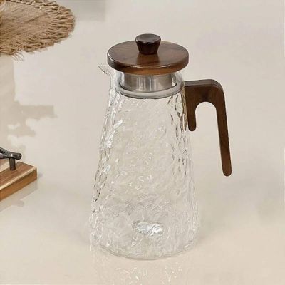 Jarra Em Vidro Borossilicato Com Tampa Em Bambu 1,5l Wolff