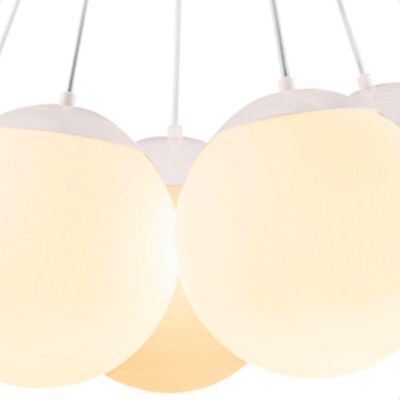 Lustre Pendente Blumenau Globb 5xe27 Bivolt Leitosa