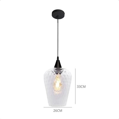 Lustre Pendente Taschibra Monalisa G Boreal Transparente E27 Bivolt Cobre