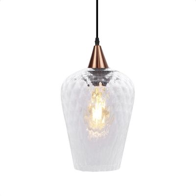 Lustre Pendente Taschibra Monalisa G Boreal Transparente E27 Bivolt Cobre
