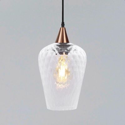 Lustre Pendente Taschibra Monalisa G Boreal Transparente E27 Bivolt Cobre