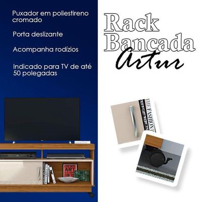 Rack Bancada Artur Naturale Off White - Madetec