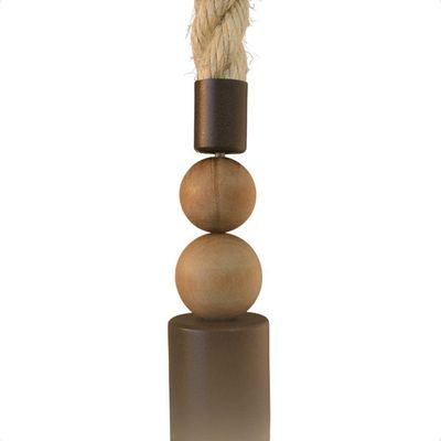 Lustre Pendente Blumenau Sailor Madeira Corda Sisal E27 Bivolt