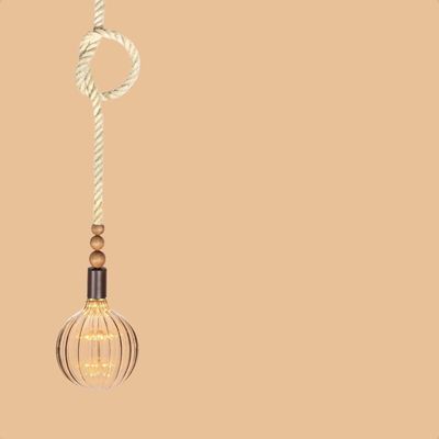 Lustre Pendente Blumenau Sailor Madeira Corda Sisal E27 Bivolt