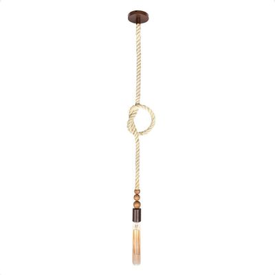 Lustre Pendente Blumenau Sailor Madeira Corda Sisal E27 Bivolt