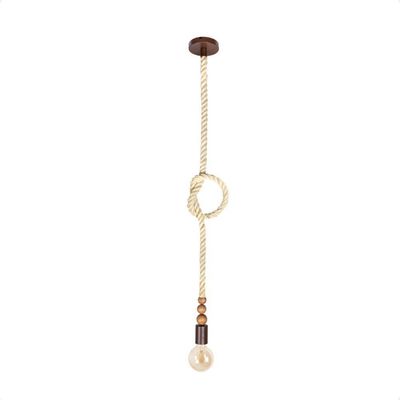 Lustre Pendente Blumenau Sailor Madeira Corda Sisal E27 Bivolt