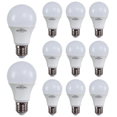 Kit 10 Lâmpadas Led Bulbo A60 15w E27 Bivolt 3000k Quente