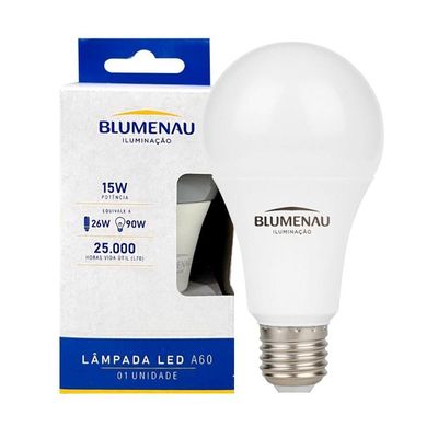 Kit 10 Lâmpadas Led Bulbo A60 15w E27 Bivolt 3000k Quente