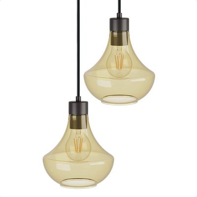 Lustre Pendente Blumenau Verbena E27 Bivolt âmbar