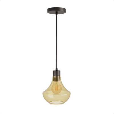 Lustre Pendente Blumenau Verbena E27 Bivolt âmbar