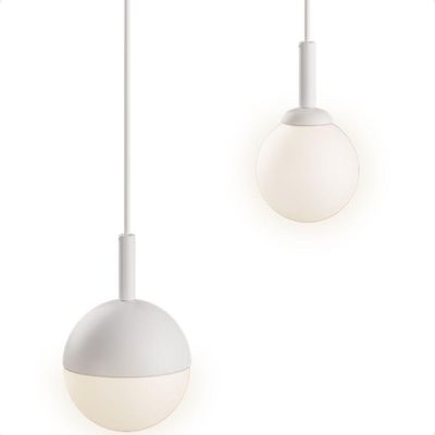 Lustre Pendente Blumenau Macadâmia Duplo G9 Bivolt Branco