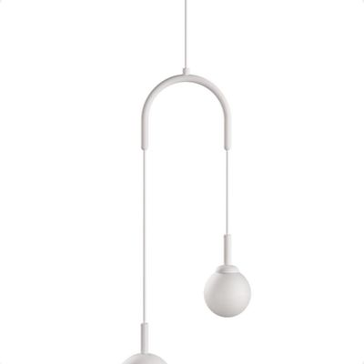 Lustre Pendente Blumenau Macadâmia Duplo G9 Bivolt Branco