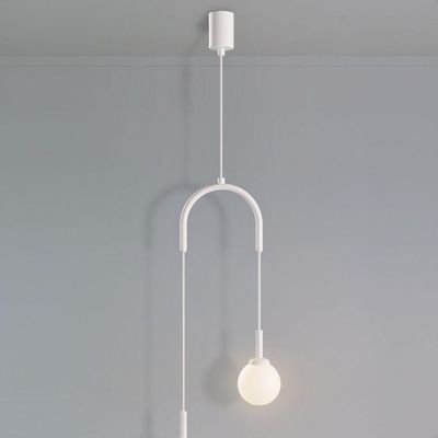 Lustre Pendente Blumenau Macadâmia Duplo G9 Bivolt Branco