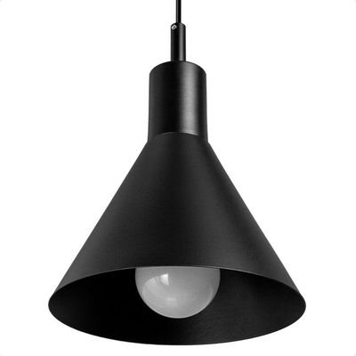 Lustre Pendente Blumenau Toni Minimalista E27 Bivolt Preto
