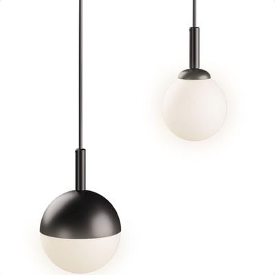 Lustre Pendente Blumenau Macadâmia Duplo G9 Bivolt Preto