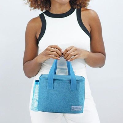 Kit Bolsa Térmica E Pote Marmita De 2 Andares 1600ml - Jacki Design Azul