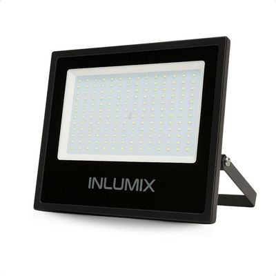 Kit 2 Refletor Holofote De Led 200w Branco Frio 6500k Preto 110/220v