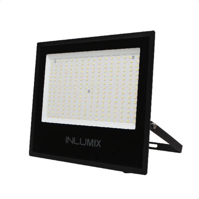 Kit 3 Refletor Holofote De Led 200w Branco Frio 6500k Preto 110/220v