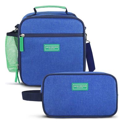 Kit Bolsa Térmica E Necessaire Vibe Azul