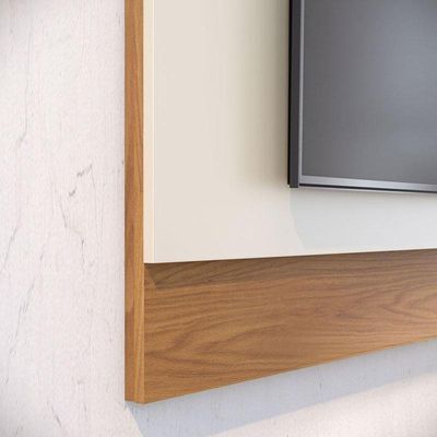 Painel Para Tv Suspenso Nilo Off White Matte Freijó – Colibri