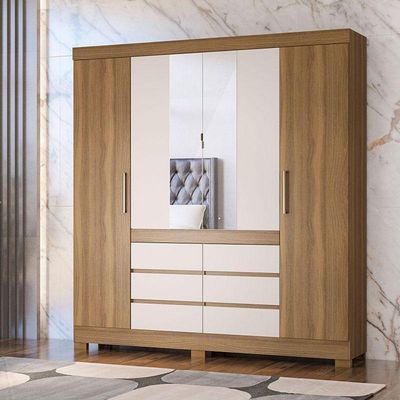Guarda Roupa Casal Cádis Amêndola Off White – Demóbile