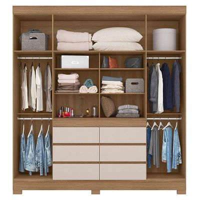 Guarda Roupa Casal Cádis Amêndola Off White – Demóbile