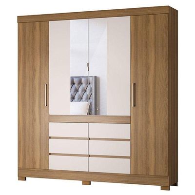 Guarda Roupa Casal Cádis Amêndola Off White – Demóbile