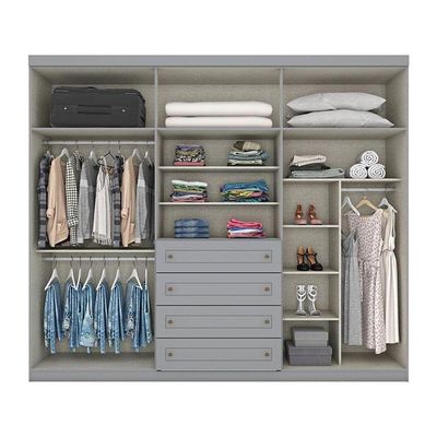 Guarda Roupa Casal Nova York 6 Portas Cinza – Henn