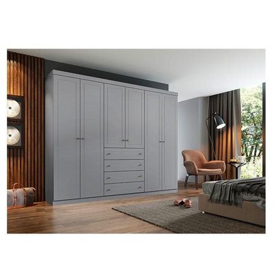 Guarda Roupa Casal Nova York 6 Portas Cinza – Henn