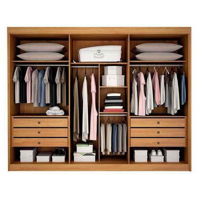 Guarda Roupa 6 Portas Diamante Gold Cinamomo Off White – Leifer Móveis
