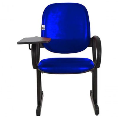 02 Cadeiras Para Auditório Com Prancheta Linha Dallas Auditório Azul