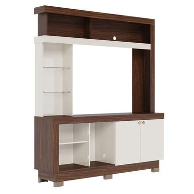 Estante Home Theater Ambiente Valença Nogueira Real Off White – Colibri