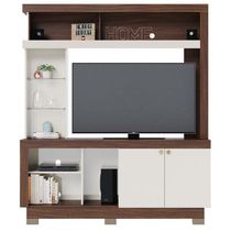 Estante Home Theater Ambiente Valença Nogueira Real Off White – Colibri